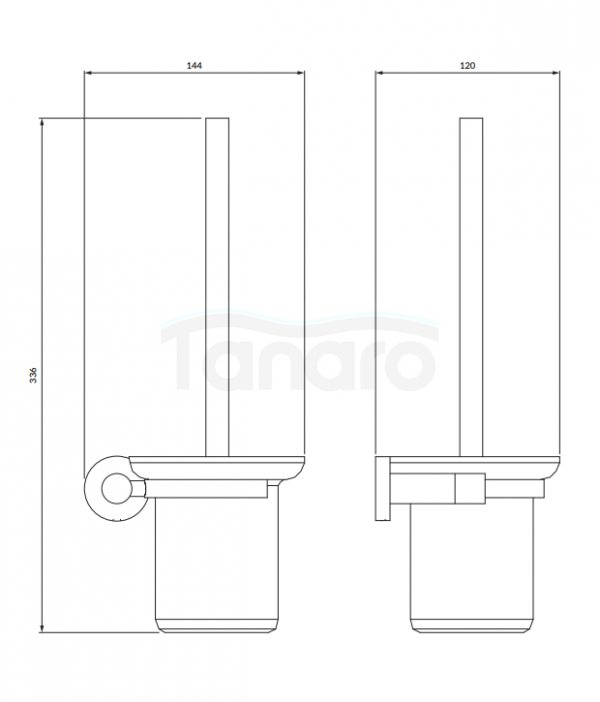 OMNIRES szczotka toaletowa wisząca MODERN PROJECT biały mat MP60620WM