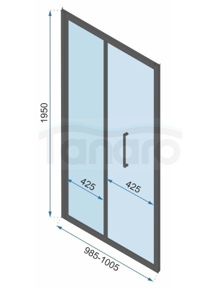 REA - Kabina Prysznicowa Przyścienna RAPID FOLD Black - Czarna /drzwi 100 + ścianka 100 x2 + ramię x2