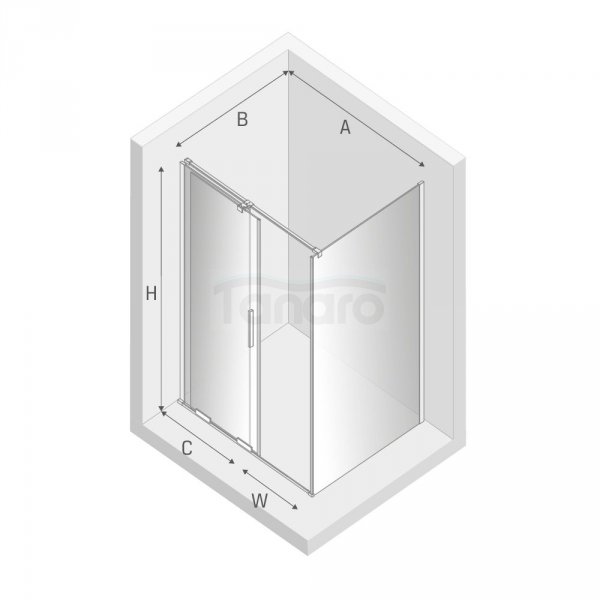 NEW TRENDY Kabina prysznicowa prostokątna SMART 110x90x200 EXK-4026