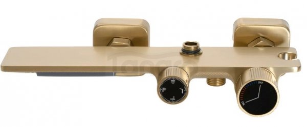 REA - Zestaw Natryskowy HELIX Gold Brushed / Złoty Szczotkowany