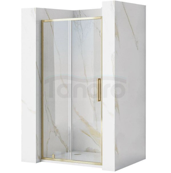 REA - Drzwi Prysznicowe Przesuwne RAPID SLIDE 110 Złote / Gold