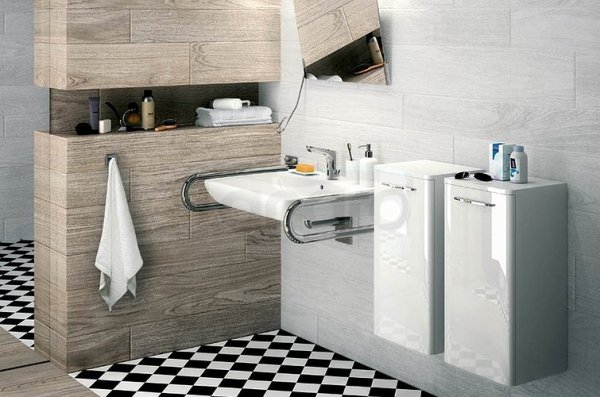 KOŁO - Umywalka NOVA PRO BEZ BARIER 65 cm dla osób niepełnosprawnych, z otworem, z przelewem  M38165000