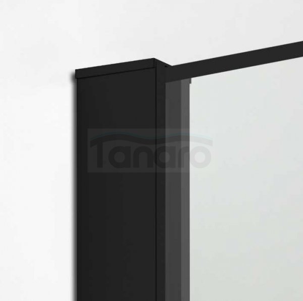 NEW TRENDY - Ścianka walk-in czarna NEW MODUS BLACK Rozmiary 70-120 cm