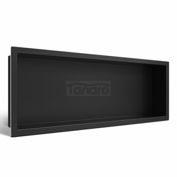 BALNEO WALL-BOX ONE Black Półka wnękowa ze stali nierdzewnej czarna 45x20x10 cm