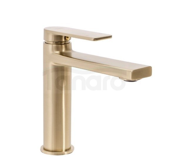 REA - Bateria umywalkowa VERSO Brush Gold / Złota Szczotkowan Niska