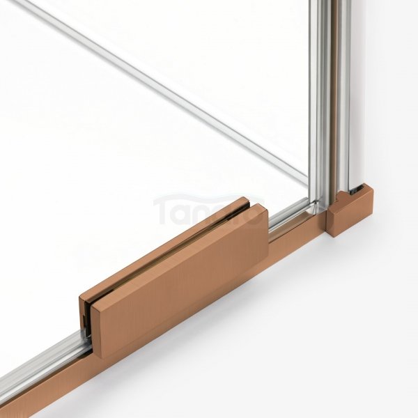 NEW TRENDY Drzwi wnękowe SMART COPPER BRUSHED 1D U 120x200 szkło czyste 8mm Active Shield 2.0 EXK-7645