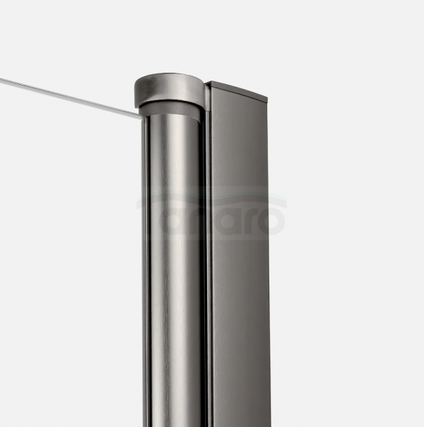 NEW TRENDY Kabina prysznicowa 70x90 New Soleo Gunmetal Brushed, Drzwi składane, podwójne K-2243