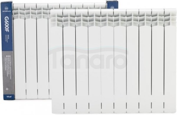 ARMATURA KRAKÓW - Grzejnik aluminiowy G600F 10-elementowy  772-100-44