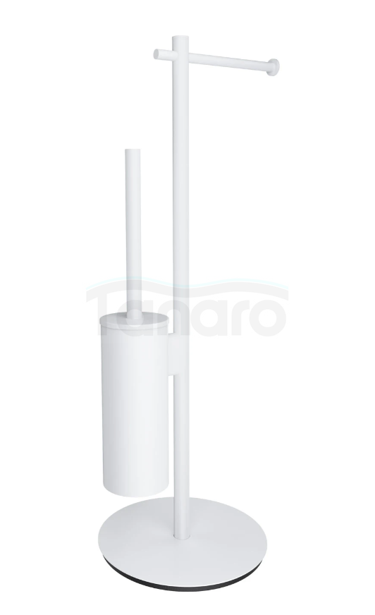 OMNIRES stojak na papier i szczotkę toaletową MODERN PROJECT biały mat MP60810WM