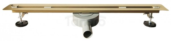 AQUALine Odpływ liniowy podłogowy złoty/gold SUPER SLIM INVISIBLE 70cm RSP01GL700 NOWOŚĆ