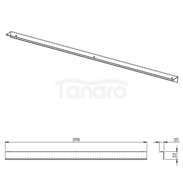 ELITA UCHWYT LOOK CHROM 60cm 1SZT. 168552/RE120600010040