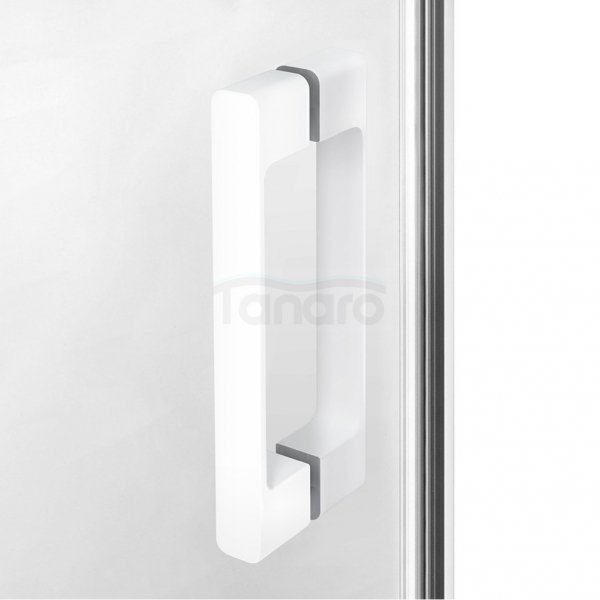 NEW TRENDY Drzwi wnękowe prysznicowe przesuwne podwójne PRIME WHITE 190x200 D-0440A