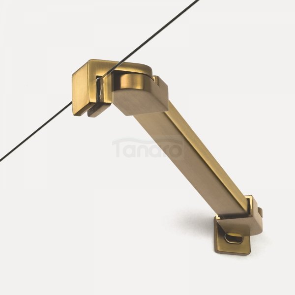 NEW TRENDY Kabina prysznicowa NEW SOLEO GOLD BRUSHED 2D prostokątna U 90x120x195 szkło czyste 6mm Active Shield 2.0 - z el. stałym K-4242