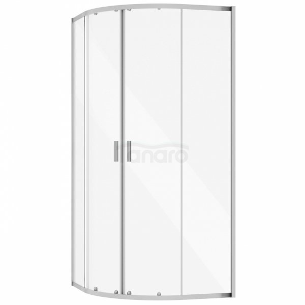 BESCO Kabina prysznicowa z brodzikiem 80x80x190 Zarya Chrom 80 + brodzik Alex 80 ZC-AL-80-190