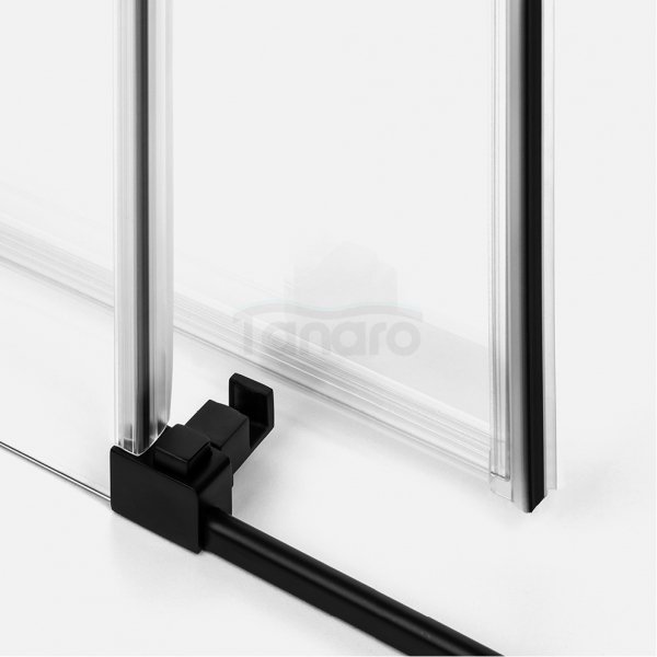 NEW TRENDY Kabina prysznicowa SOFTI BLACK X 1D prostokątna L 110x90x200 szkło czyste 8mm Active Shield 2.0 EXK-5387