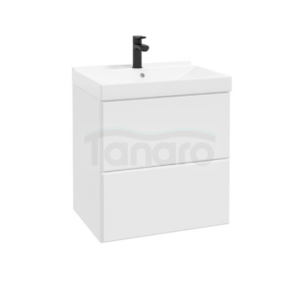 DEFTRANS szafka pod umywalkę z dwiema szufladami 60x60 Mo-re D60 biały mat 291-D-06001