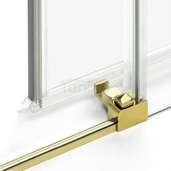 NEW TRENDY Kabina prysznicowa przyścienna PRIME LIGHT GOLD 110x90x200 K-1106/K-1134