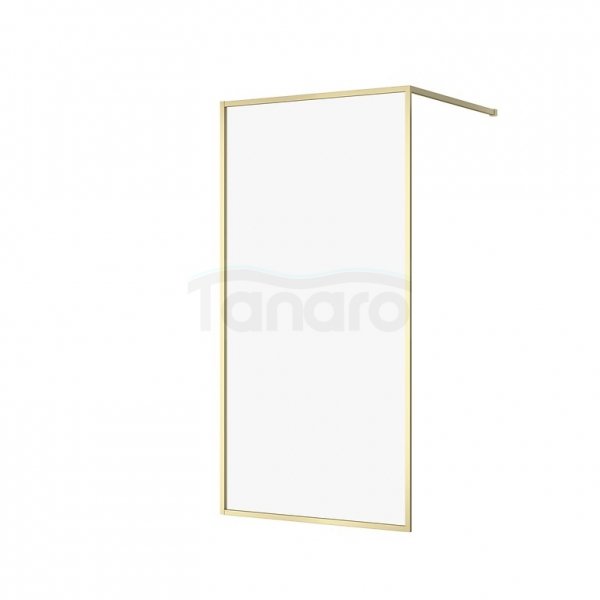 CERSANIT - Kabina prysznicowa walk-in LARGA złoty mat 100x200 szkło transparentne  S164-073