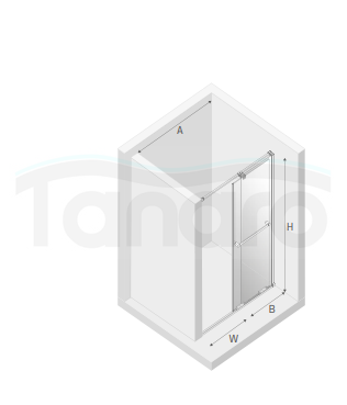 NEW TRENDY Drzwi wnękowe Smart 180x200 pojedyncze, reling EXK-6585