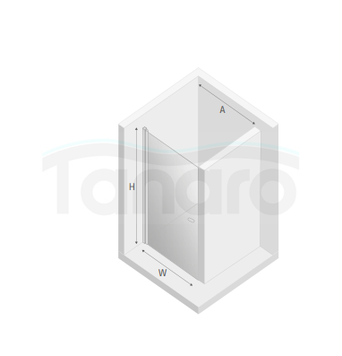 NEW TRENDY Drzwi wnękowe NEW SOLEO COPPER BRUSHED 1D U 80x195 szkło czyste 6mm Active Shield D-0490A
