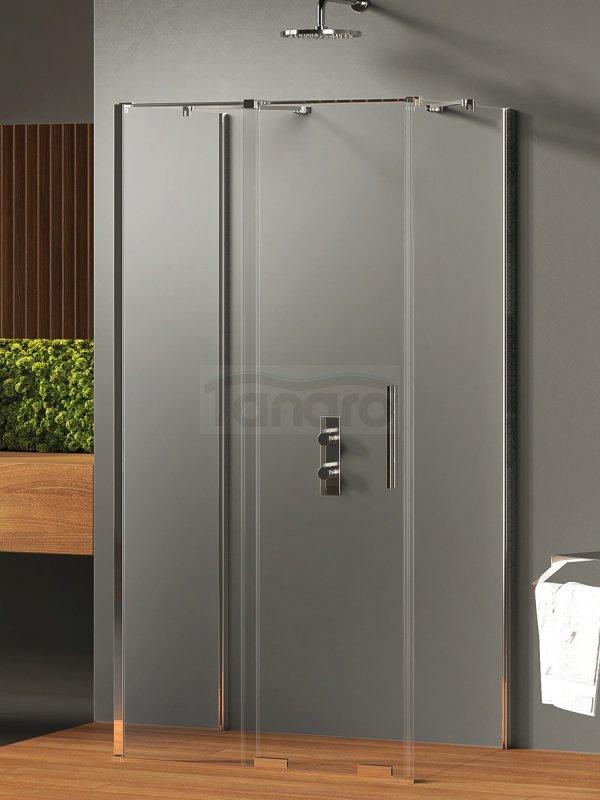 NEW TRENDY Kabina prysznicowa SMART 1D prostokątna przyścienna U 110x90x200 szkło czyste 8mm Active Shield 2.0  EXK-4074