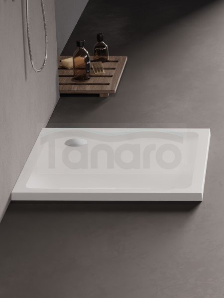 NEW TRENDY Brodzik MILD akrylowy kwadratowy 90x90x4,5 biały B-0626