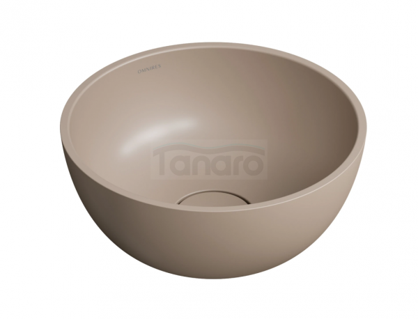 OMNIRES umywalka nablatowa, Ø35 cm SHELL M+ dune beige mat SHELL350UNDB