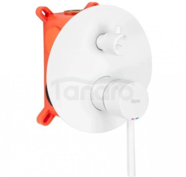 REA - Zestaw wannowo-prysznicowy podtynkowy LUNGO WHITE Biały + BOX