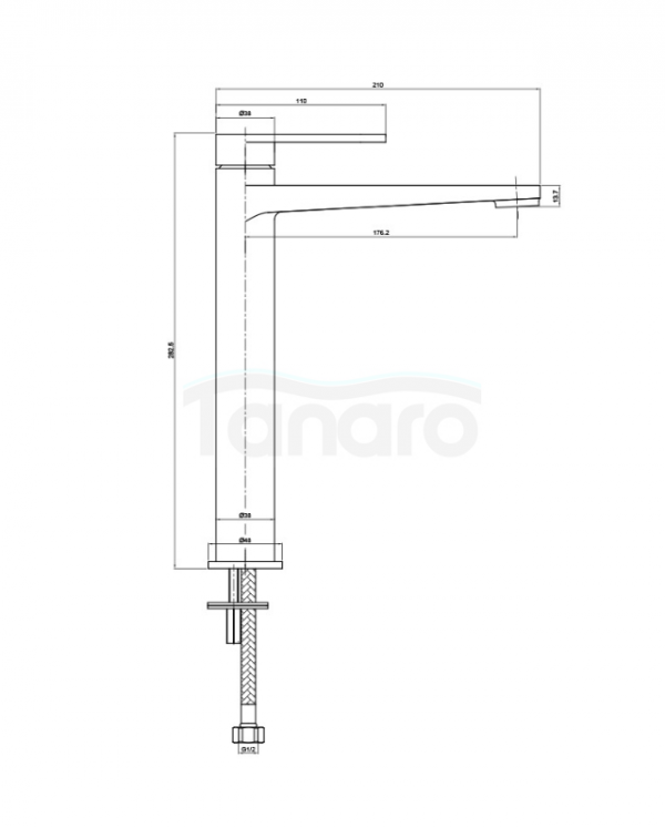 LAVITA Bateria umywalkowa wysoka Cetus Chrome 