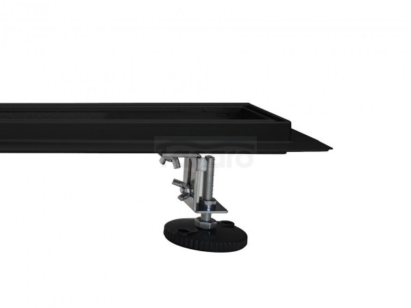 AQUALine - Odpływ liniowy podłogowy 2w1 pod płytkę CZARNY Matowy Obrotowy syfon 100cm R04BK1000