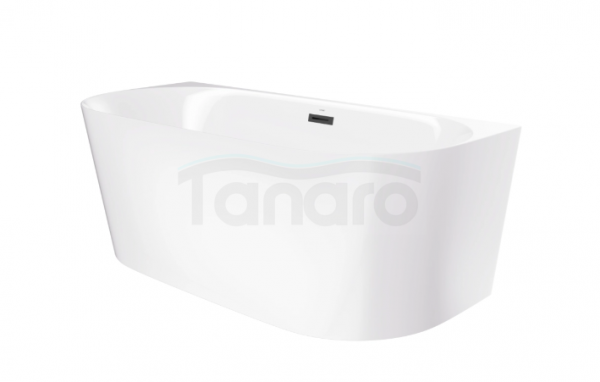 CORSAN Wanna przyścienna MONO Slim 160 cm Korek klik klak GunMetal E029LSGM 