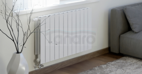 ARMATURA KRAKÓW KFA Grzejnik aluminiowy ADR500/D/10 z dolnym lewym zasilaniem prostym 763-104-44