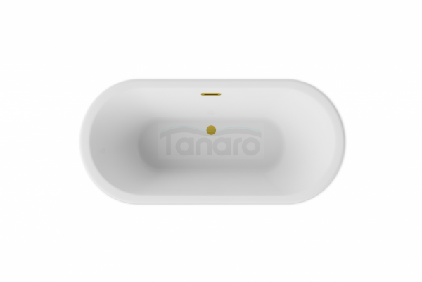 BESCO Wanna wolnostojąca Ziva 160x75 + klik-klak z przelewem szczelinowym chrom #WWA-160-ZSC