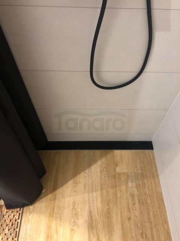 OKEDA Czarny przyścienny odpływ liniowy OKEDA® PRIME LINE™ - BLACK GLASS - RUSZT CZARNE SZKŁO 90cm 21900.06.BLACK