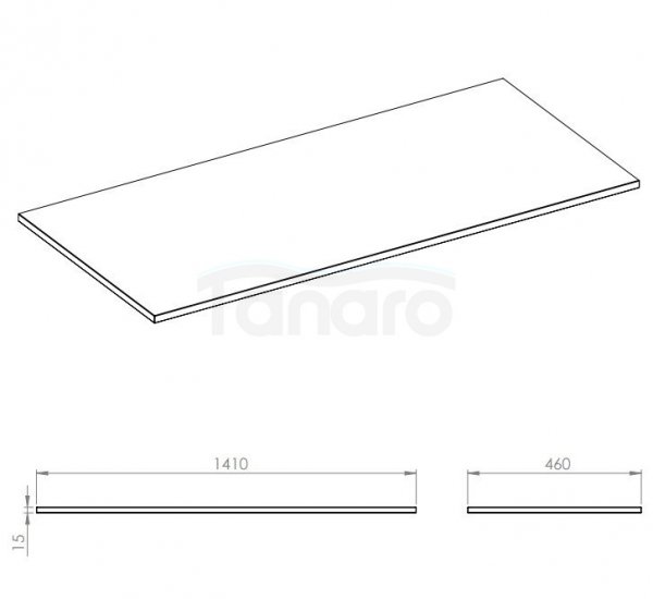 ELITA BLAT MARMUR 140/46/1,5 WHITE MATT 168195/RE051400015290