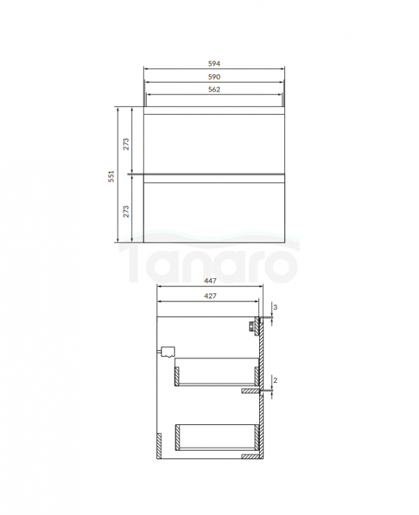 CERSANIT SZAFKA PODUMYWALKOWA MODUO 60 KASZMIR DSM S590-103-DSM