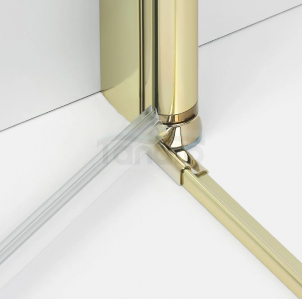 NEW TRENDY Drzwi wnękowe New Soleo Light Gold, pojedyncze, składane prawe 90x195 D-0465A