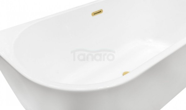 BESCO Wanna wolnostojąca Vica New 170x80 + klik-klak czarny z przelewem slim #WAS-170VNCZ