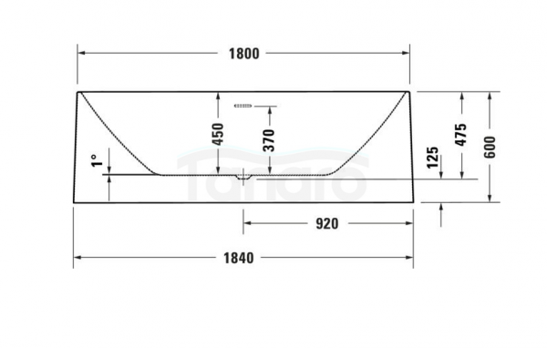 DURAVIT Wanna wolnostojąca DuraFoga 1800 800 x 475 mm biała | 700574000000000
