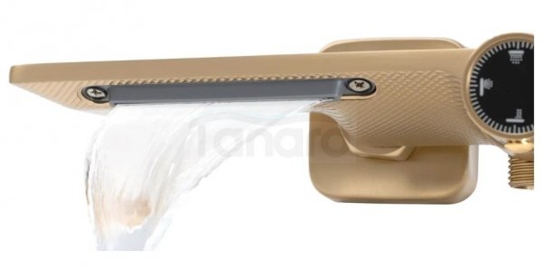 REA - Zestaw Natryskowy HELIX Gold Brushed / Złoty Szczotkowany