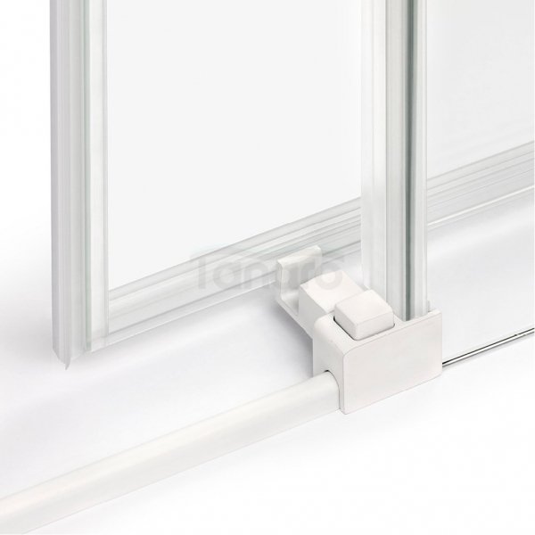 NEW TRENDY Drzwi wnękowe prysznicowe przesuwne podwójne PRIME WHITE 160x200 D-0437A