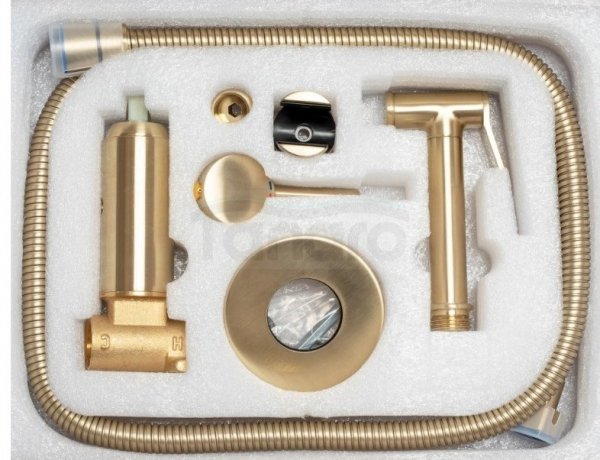 REA - Bateria Bidetowa LOOP Gold Brush/Złota Szczotkowana