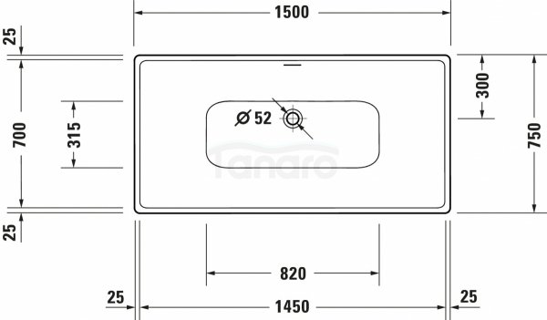 DURAVIT Wanna wolnostojąca DuraSkye 1500 750 x 440 mm biała | 700562000000000