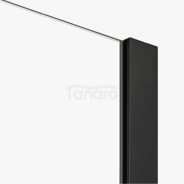 NEW TRENDY Kabina prysznicowa SMART BLACK 1D prostokątna U 120x80x200 szkło czyste 8mm Active Shield 2.0 - UCHWYT RELING EXK-6649