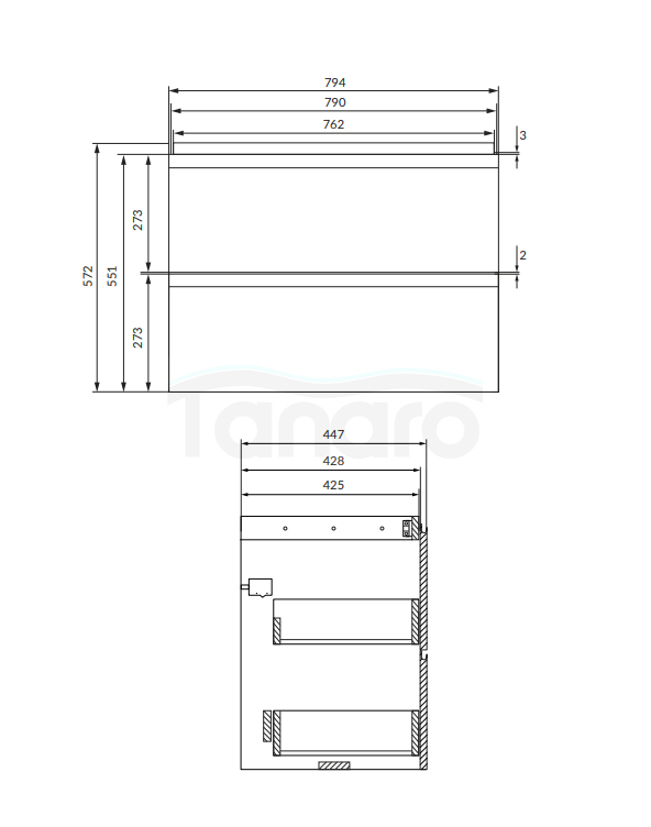CERSANIT SZAFKA PODUMYWALKOWA MODUO 80 KASZMIR DSM S590-104-DSM