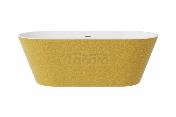 BESCO Wanna wolnostojąca Deeva Glam Złota 180x80 + syfon chrom #WWA-180DGZC