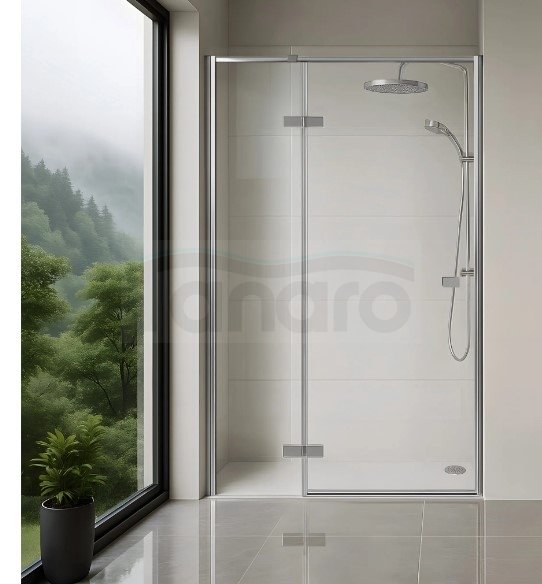 REA - Drzwi prysznicowe ATLAS 80 Chrome PRAWE