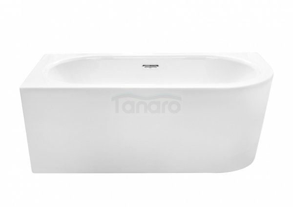 BESCO Wanna wolnostojąca Avita A-line 150 L + syfon klik-klak gun metal z przelewem slim #WAA-150ALGS