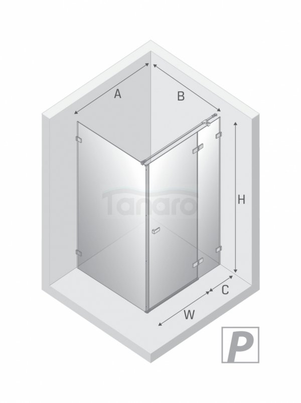 NEW TRENDY Kabina prysznicowa Avexa White 100x70, pojedyncze drzwi EXK-2713/EXK-2743
