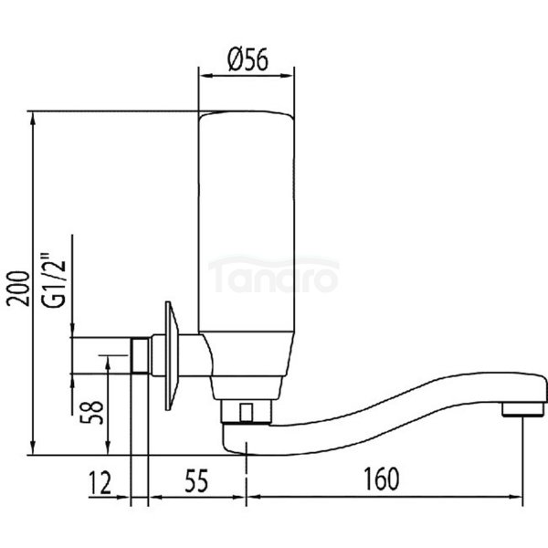 TRES ELECTRONIC Elektroniczna bateria naścienna 1-drożna umywalkowa-09217101